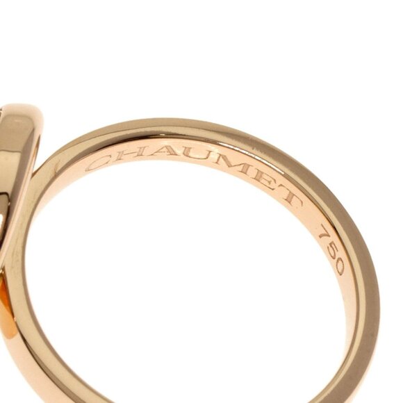 CHAUMET 18k Rose Gold Diamond Ring #49 - Picture 5 of 9